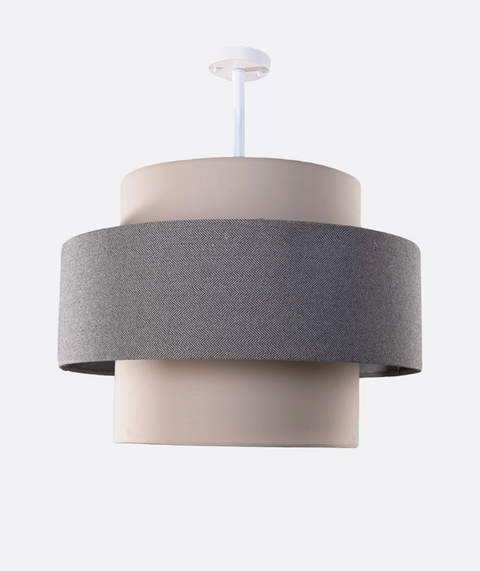 Contemporary Modren Beige & Texture velvet Shaded Pendant