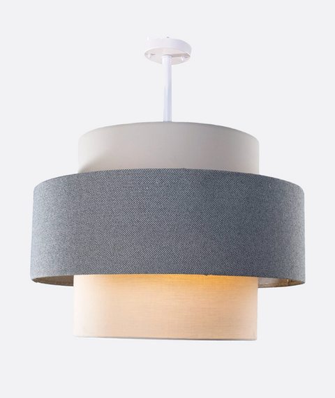 Contemporary Modren Beige & Texture velvet Shaded Pendant