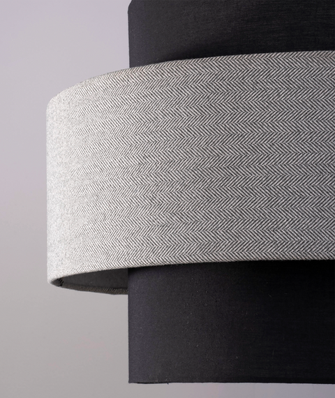 Modren Black Linen & Texture velvet Shaded Pendant