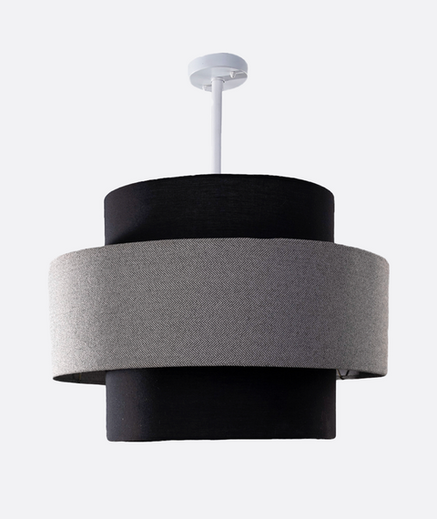 Modren Black Linen & Texture velvet Shaded Pendant