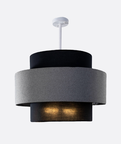 Modren Black Linen & Texture velvet Shaded Pendant