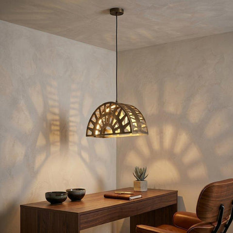 Pharaonic bronze LED ceiling pendant