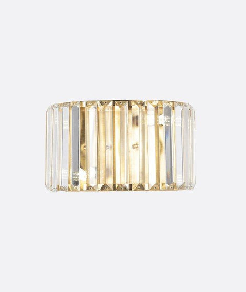 Crystal Glass Flush-Mounted Wall Light