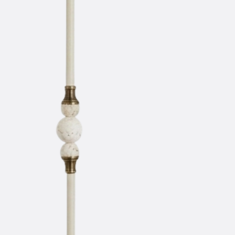 Vintage Beige floor lamp with travertine balls
