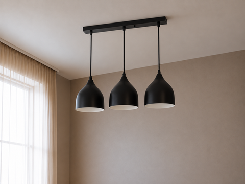 Essential Black Track Pendent