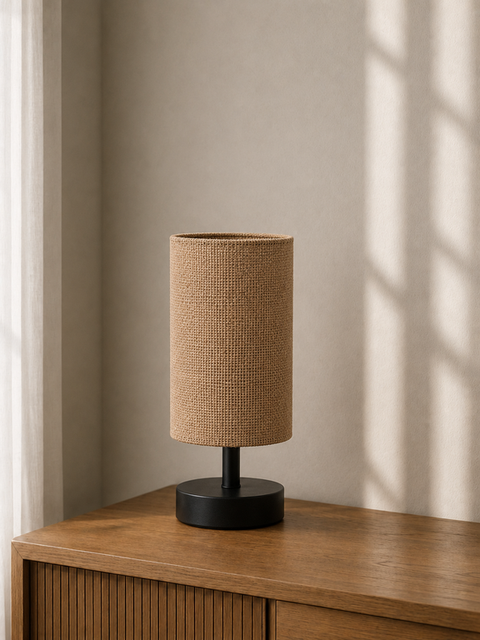 Modern Burlap Table Lamp