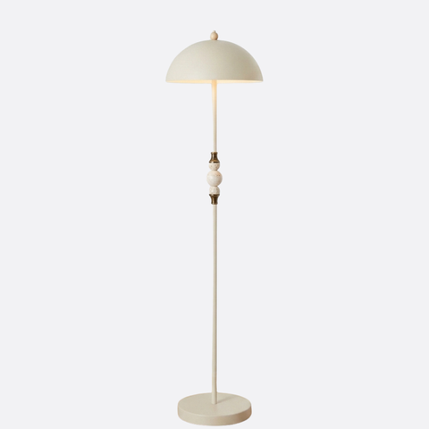 Vintage Beige floor lamp with travertine balls