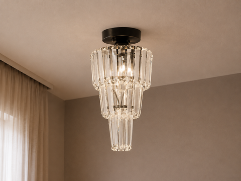 Modern Crystal Ceiling Flushed Mounted