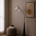 Industrial Black & White Floor Lamp