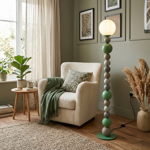 Green Round Ball Floor Lamp
