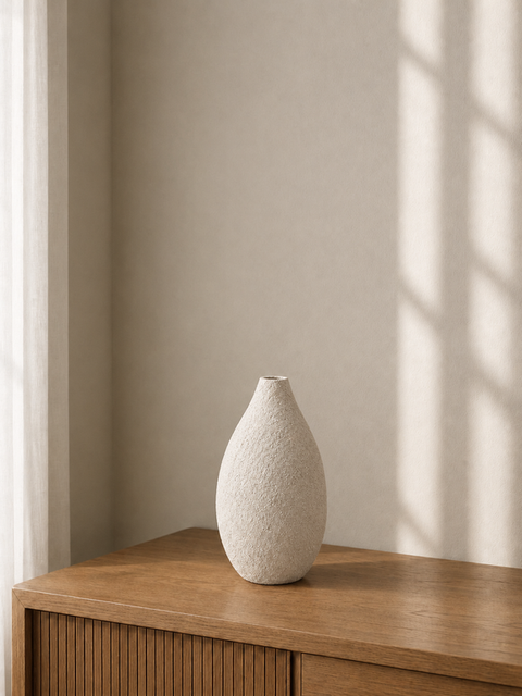 Modern Pottery White Vase
