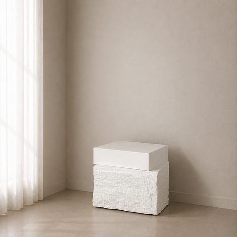 Textured Sculptural Side Table