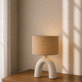 Modern Burlap Arch Table Lamp