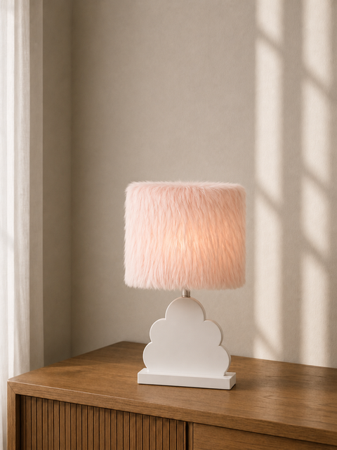 Pink Fur Table Lamp