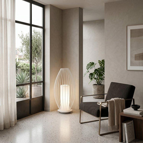 Minimalist White wires Floor Lamp