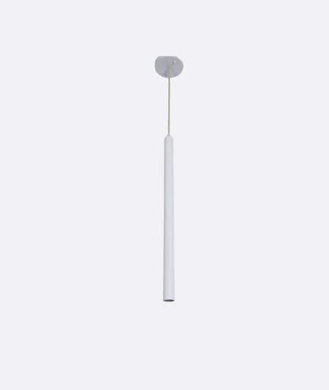 Single White Cylinder Pendant