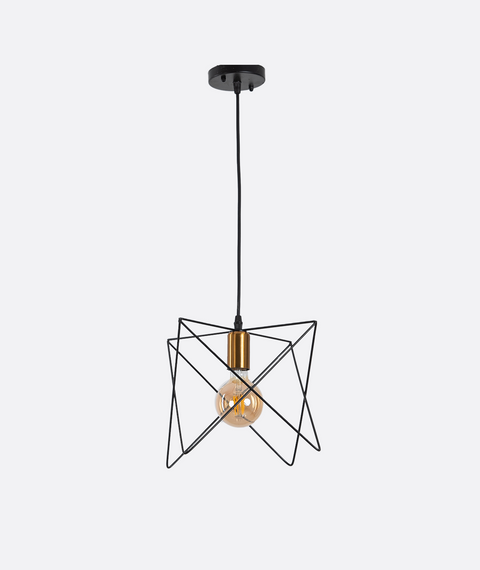Modern Black Metal Pendant