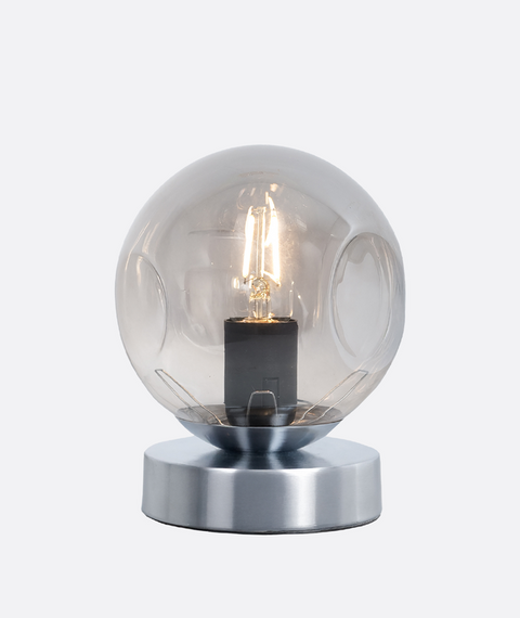 Grey Glass Ball Table Lamb