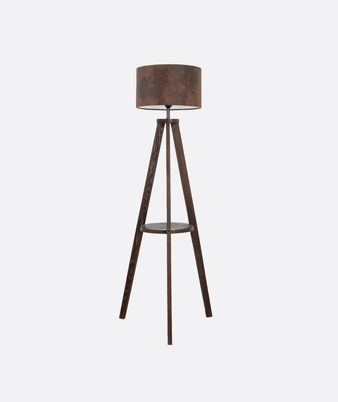 Modern Brown Tripod Floor Lamp