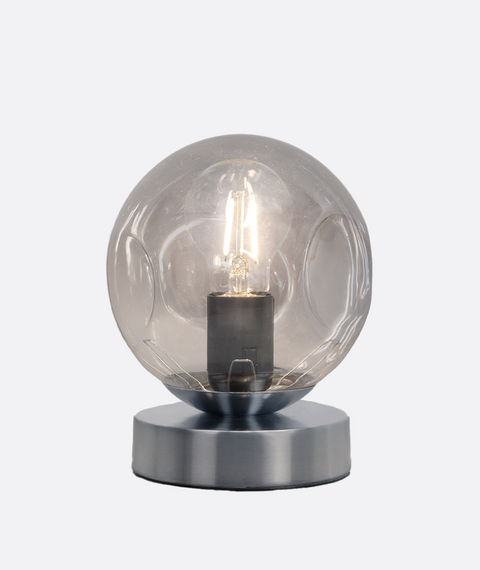 Grey Glass Ball Table Lamb