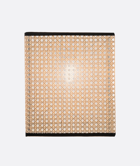 Decorative Rectangular Rattan Wall Light