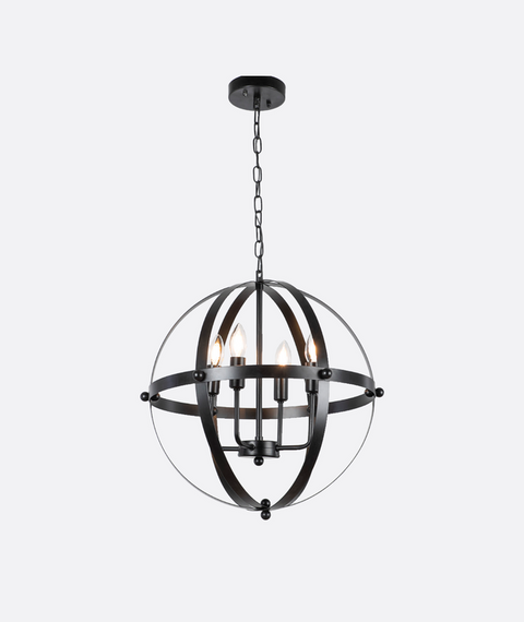 Black Modern Branched Chandelier