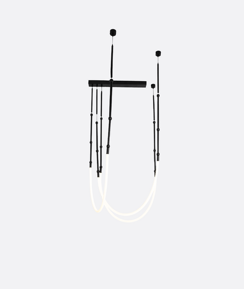 Contemporary Black LED Ceiling Lamp