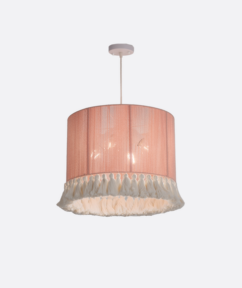Boho Pink & White  Pendent