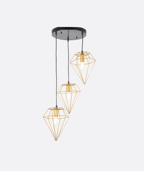 Contemporary Gold-Black Pendant Light