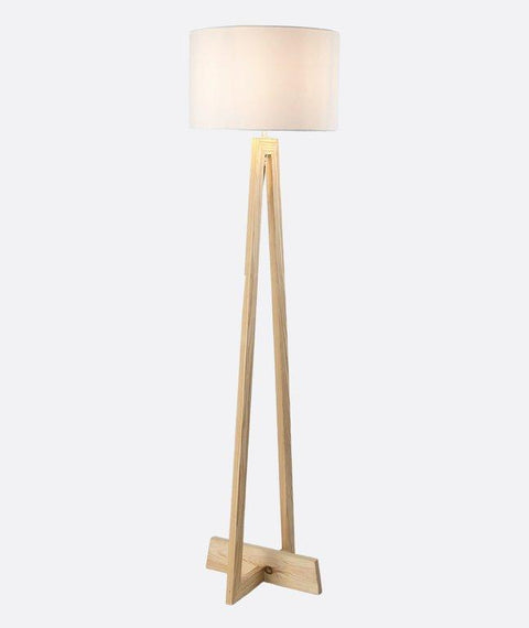 Boho white floor lamp