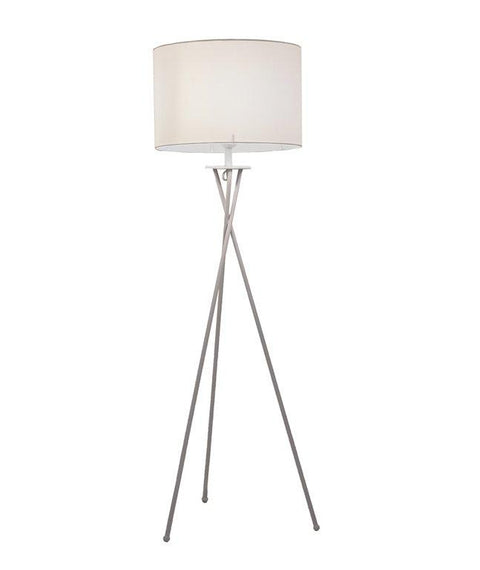 Minimalist Tripod Cotton Shaded Floor Lamp