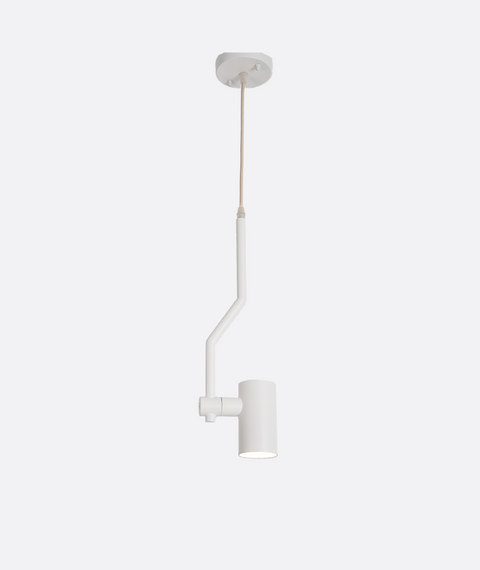 White Sharp Line Single Pendant