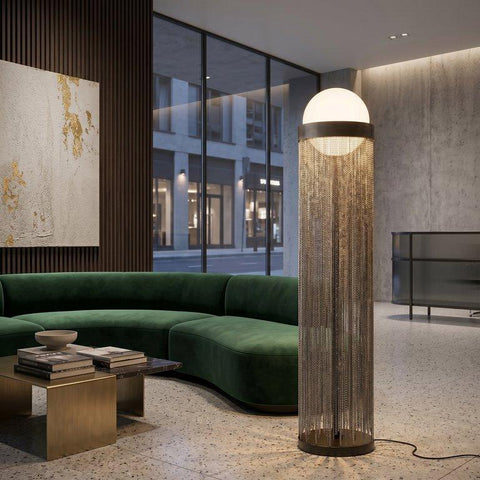 Modern Chains Black and Silver Floor lamp