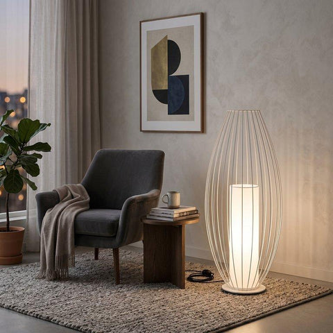 Minimalist White wires Floor Lamp