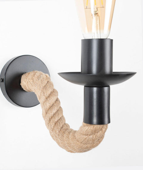 Rustic Black Mounted Wall Lamp
