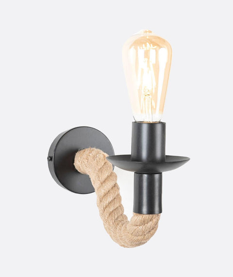 Rustic Black Mounted Wall Lamp