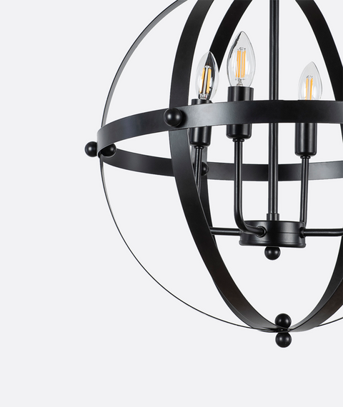 Black Modern Branched Chandelier