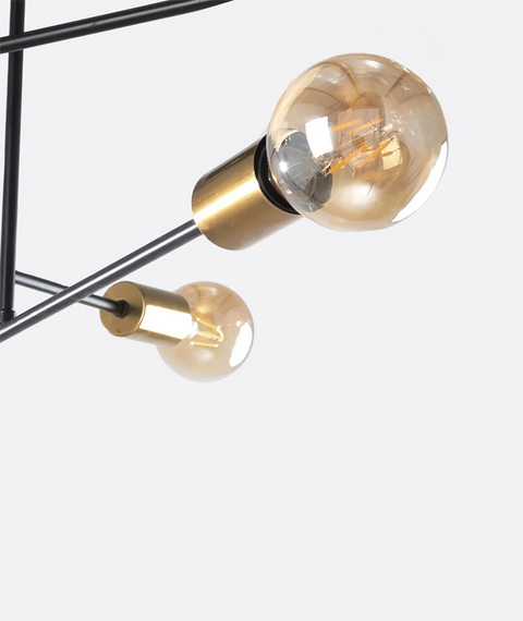 Industrial Black Branched Chandelier