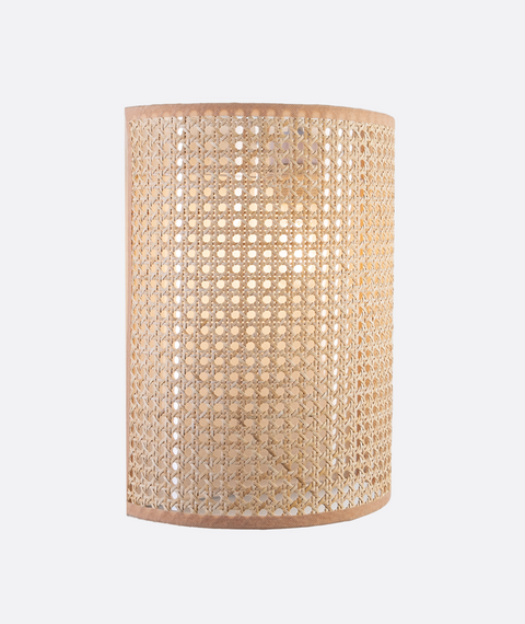 Decorative Cylinder Rattan Wall Light