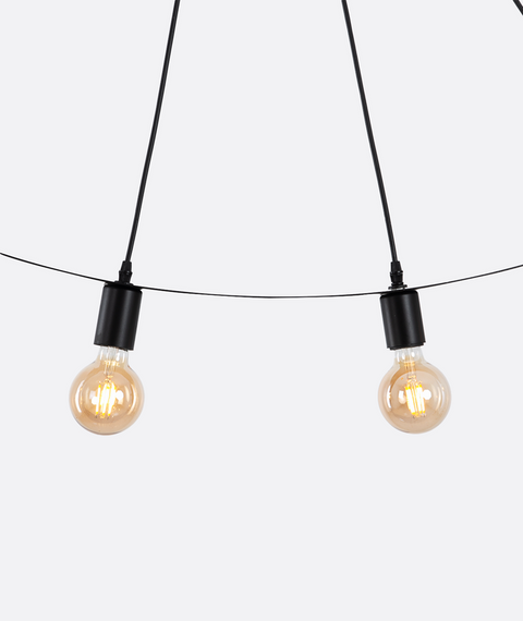 Industrial Black Track Chandelier