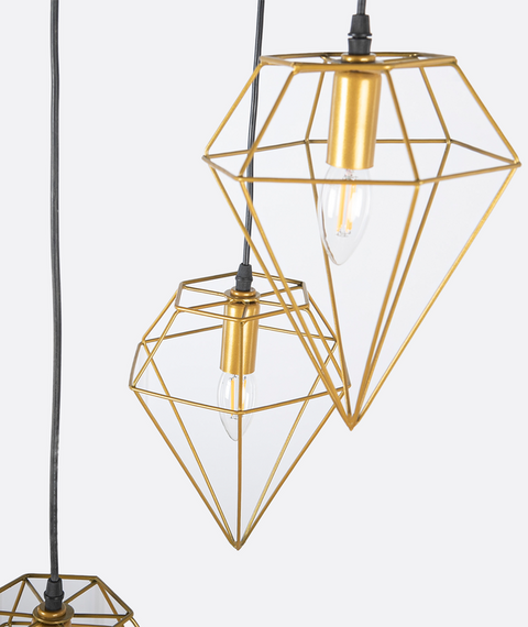 Contemporary Gold-Black Pendant Light