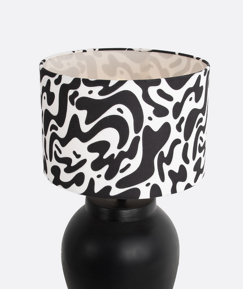 Black & White Pottery Table Lamp