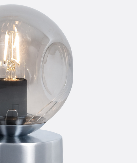 Grey Glass Ball Table Lamb