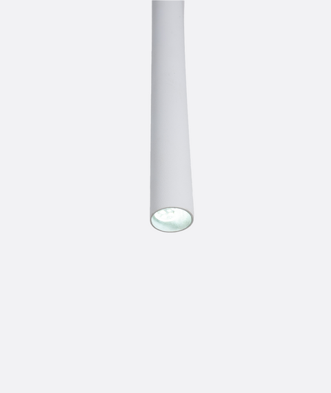 Single White Cylinder Pendant
