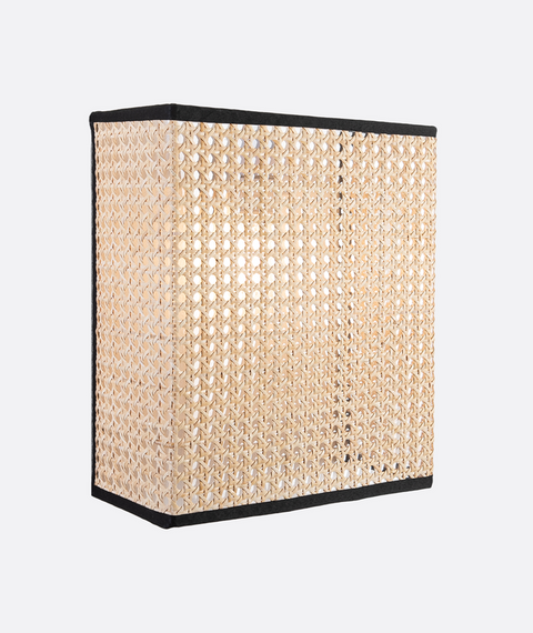 Decorative Rectangular Rattan Wall Light