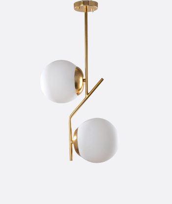 Contemporary Gold Double Pendant