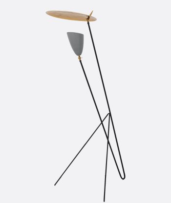 Contemporary Gold & Grey Floor Lamp