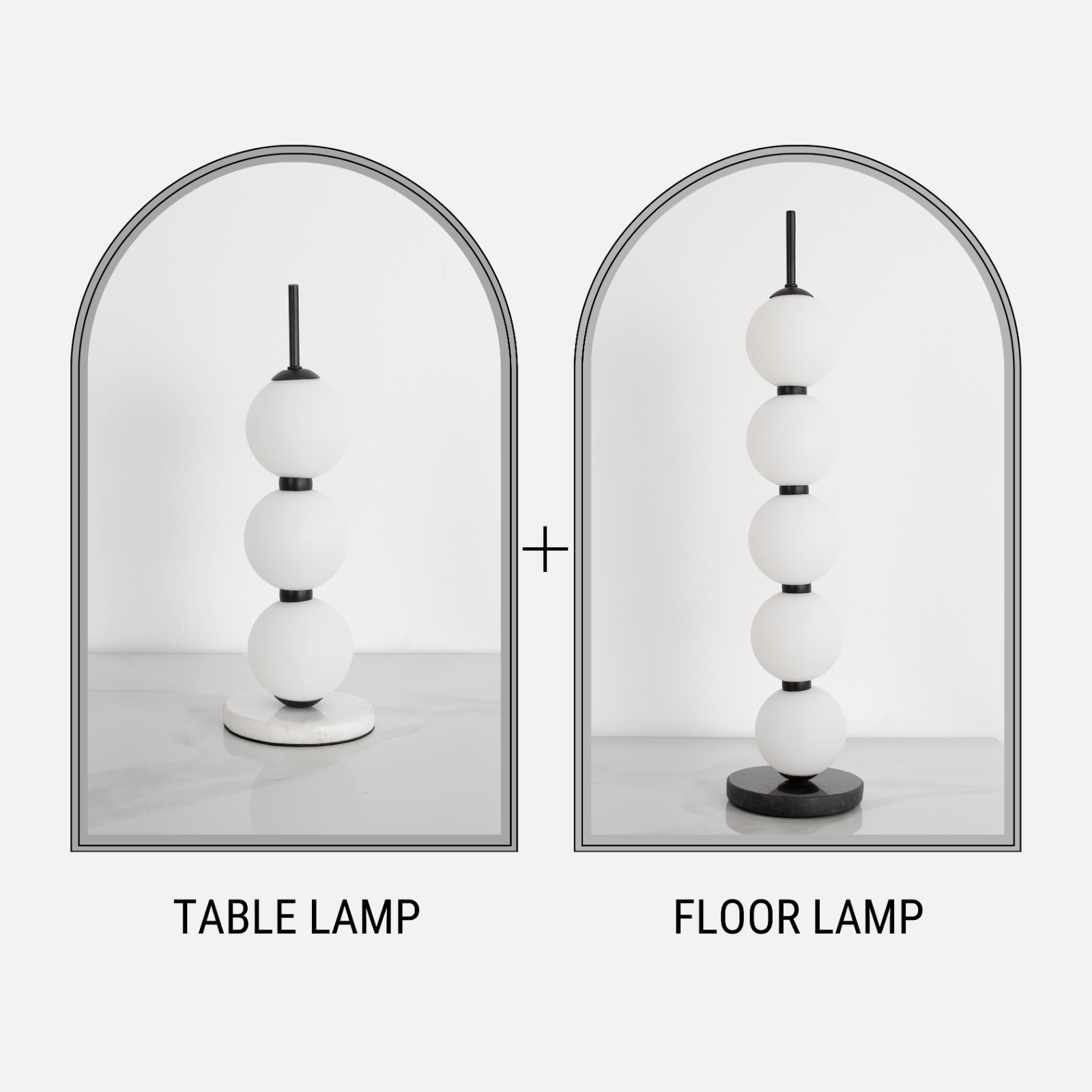 Stacked Globe Table & Floor Lamp 