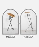 Metal Table & Floor Lamp Set