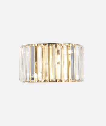 Crystal Glass Flush-Mounted Wall Light